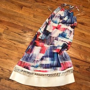 Anthropologie multicolor printed maxi dress